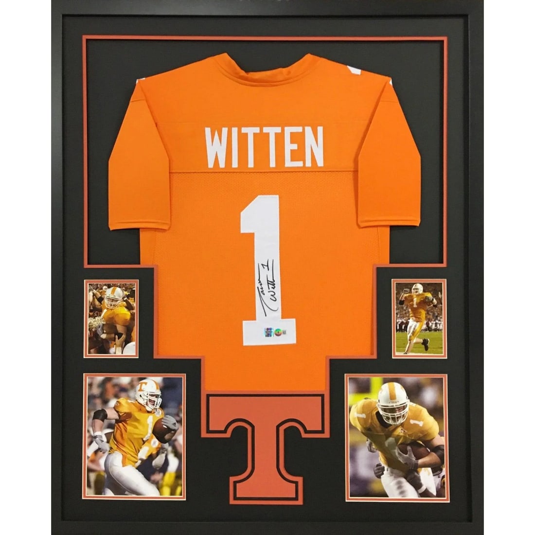 Jason Witten Autographed Framed Jersey Beckett Authenticated 42x35 (1 of 2)