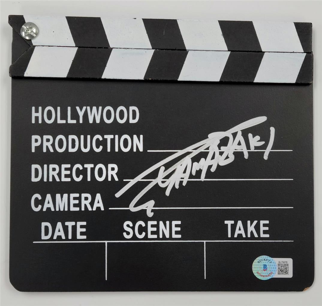 Takashi Yamazaki Signed Godzilla Minus One Clap Board Beckett Authenticated: Takashi Yamazaki Signed Godzilla Minus One Clap Board Beckett Authenticated This is an original director's clap board clapper from the movie "Godzilla Minus One," signed by the director Takashi Yamaza