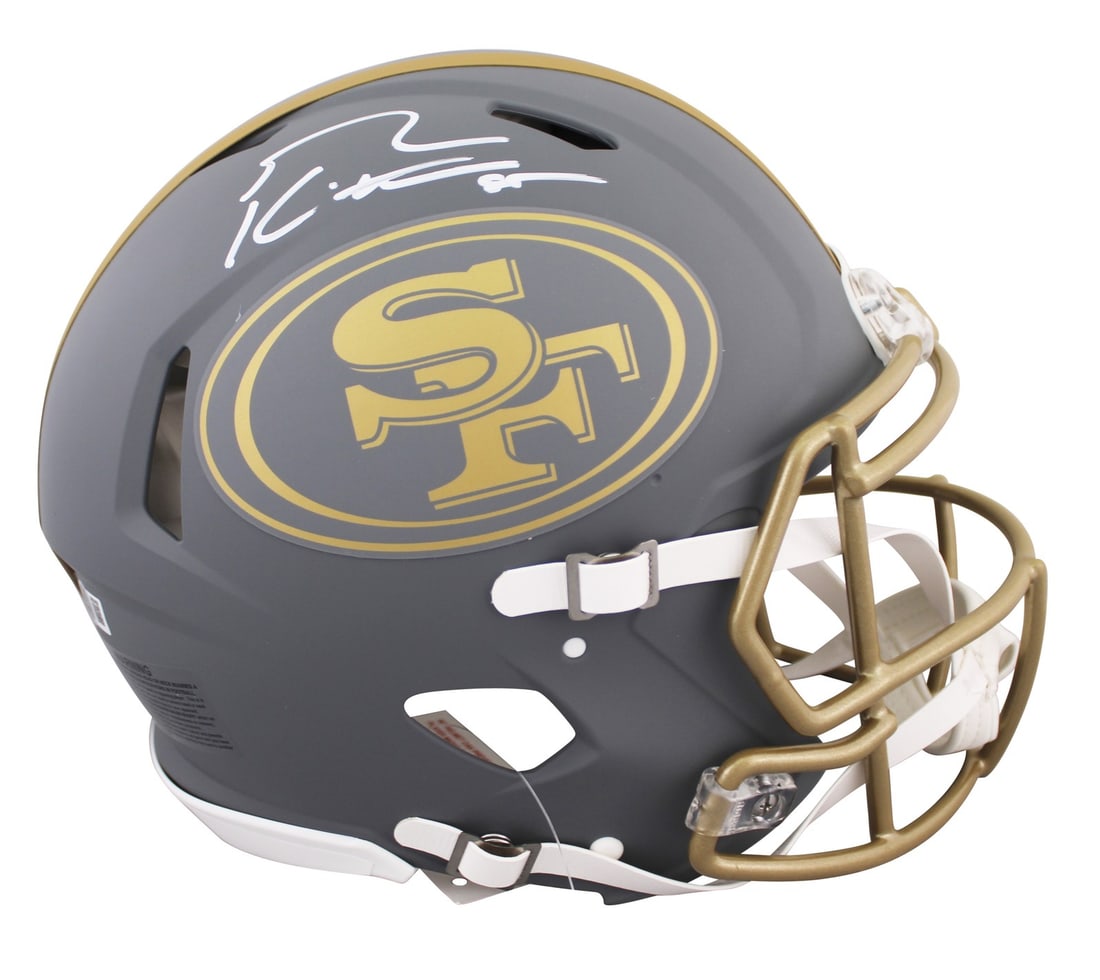 George Kittle Signed Slate Full Size Speed Proline Helmet BAS Witnessed 49ers (1 of 3)