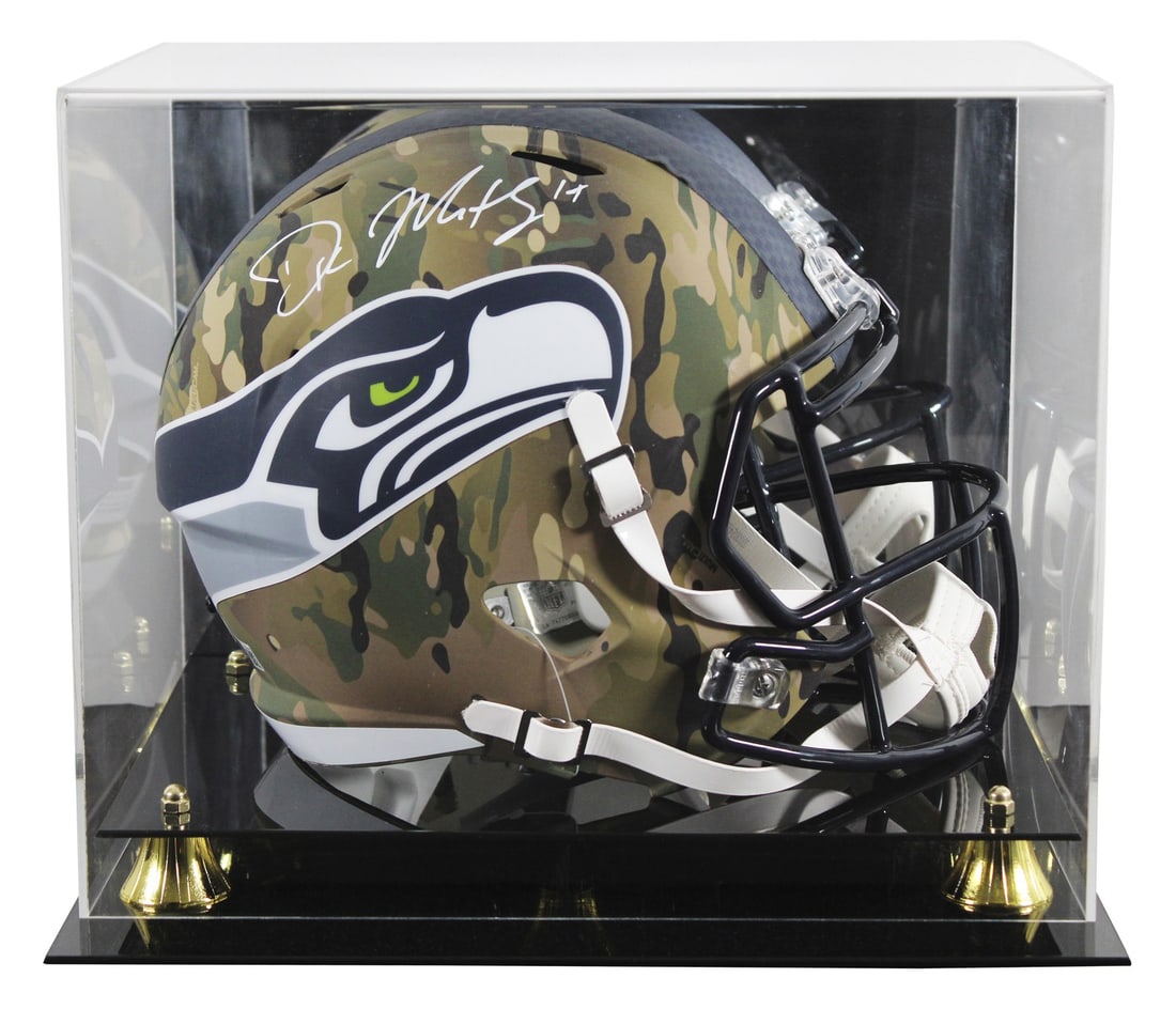DK Metcalf Signed Seahawks Camo Speed Replica Helmet With BAS Witnessed (1 of 4)