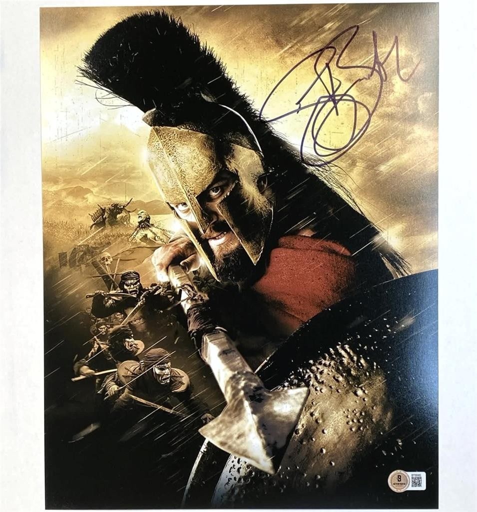 Beckett authenticated Gerard Butler Leonidas signed 11x14 photo from 300 (1 of 3)