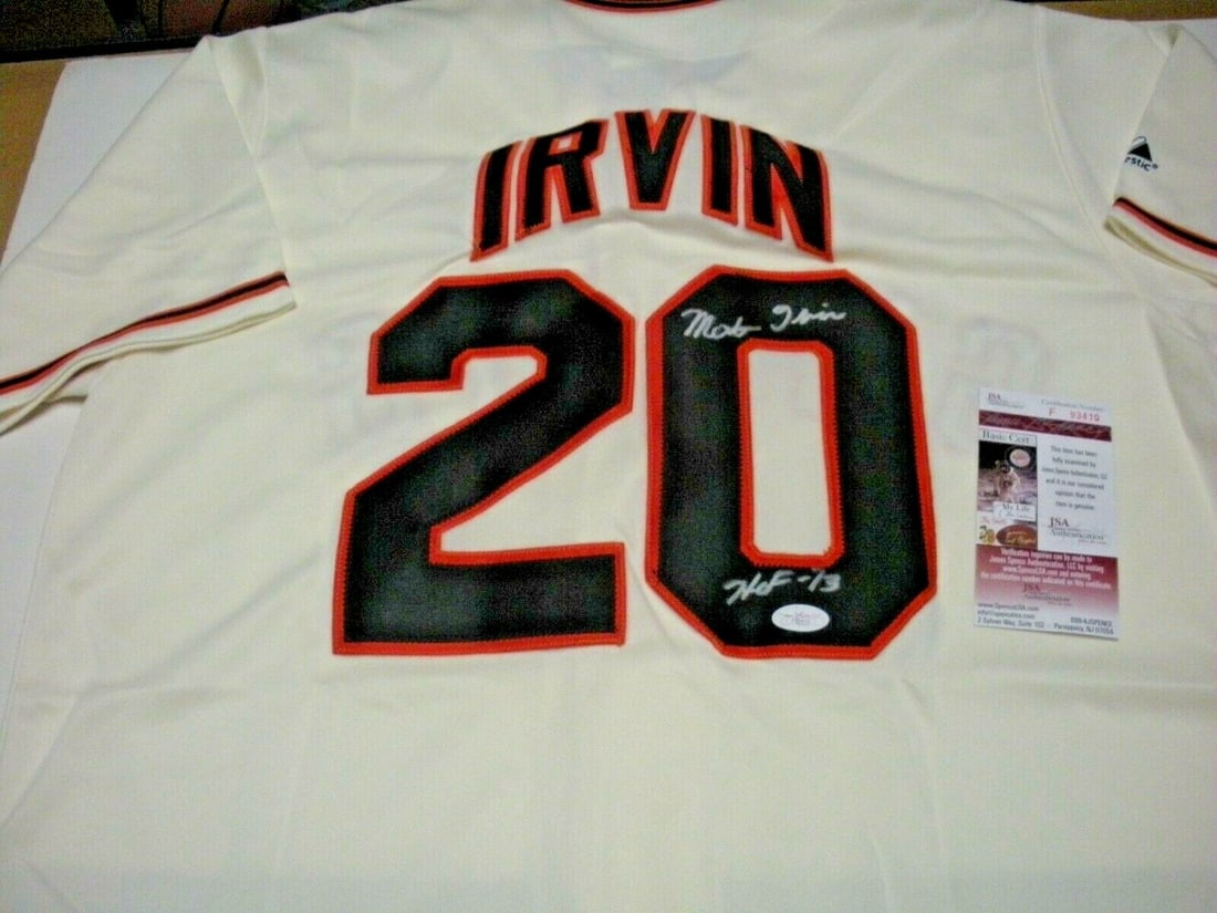 Monte Irvin Autographed Majestic San Francisco Giants Jersey With JSA COA: Monte Irvin Autographed Majestic San Francisco Giants Jersey With JSA COA This is an official licensed Majestic jersey signed by Monte Irvin of the San Francisco Giants. The jersey has been authentica