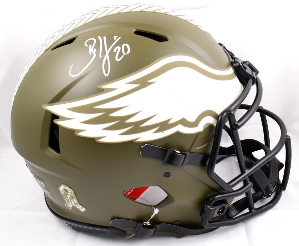 Philadelphia Eagles STS Speed authentic helmet signed by Brian Dawkins Beckett: Philadelphia Eagles STS Speed authentic helmet signed by Brian Dawkins Beckett This is an original Philadelphia Eagles helmet signed by Brian Dawkins. It is described as a full-size STS Speed authenti