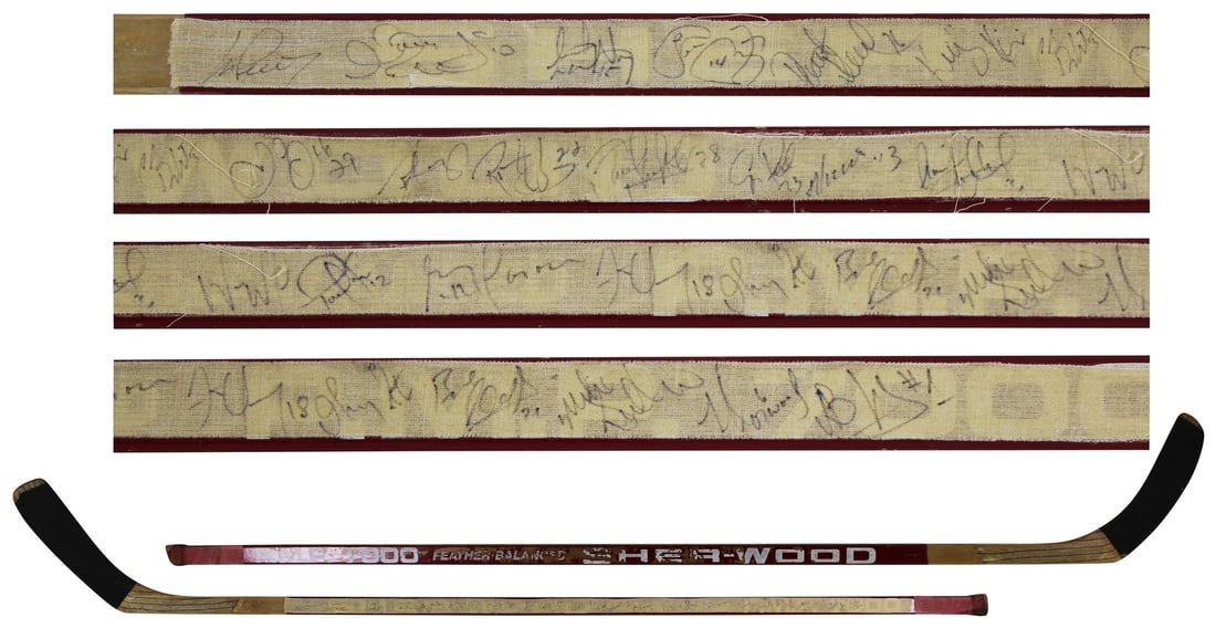 Beckett COA Calgary Flames autographed Sherwood P.M.P. 7000 hockey stick (1 of 8)