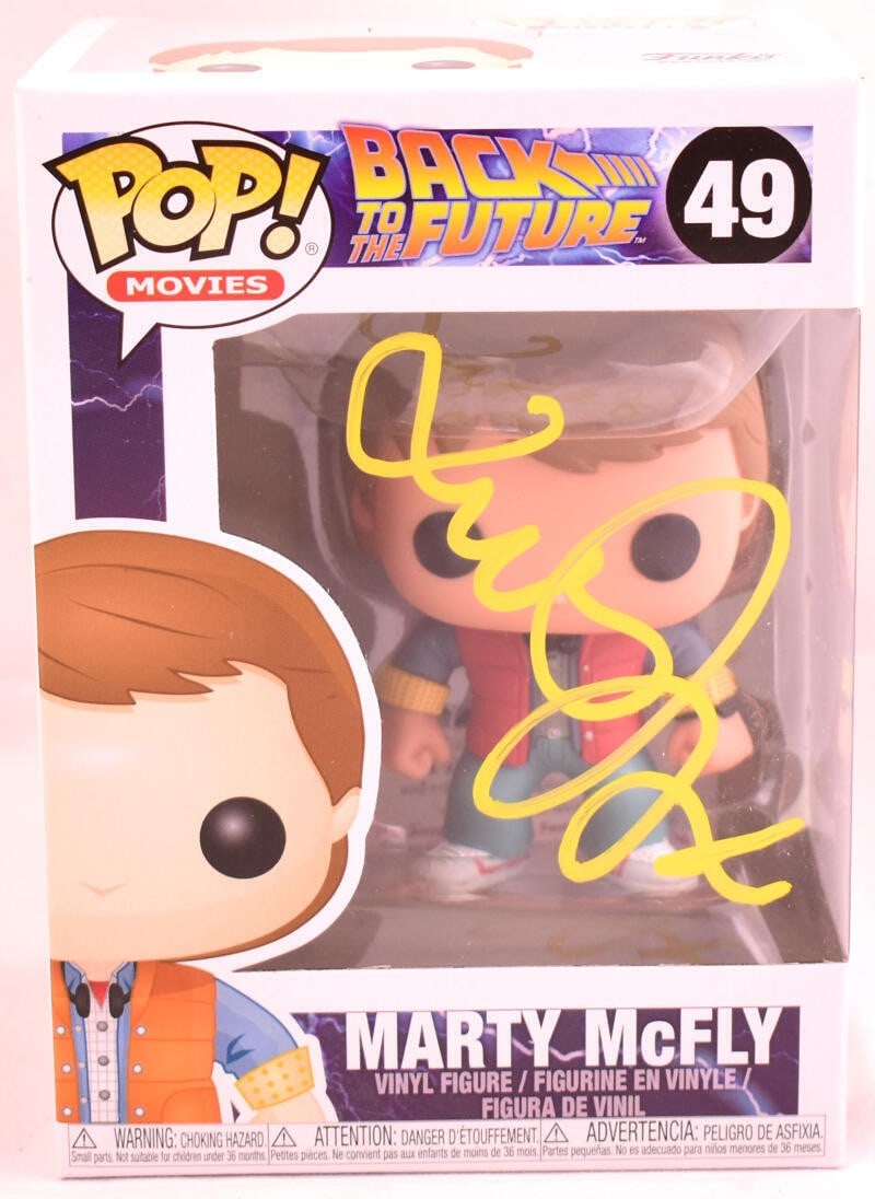 Funko Marty Back to the Future signed figure by Michael J. Fox JSA (1 of 3)