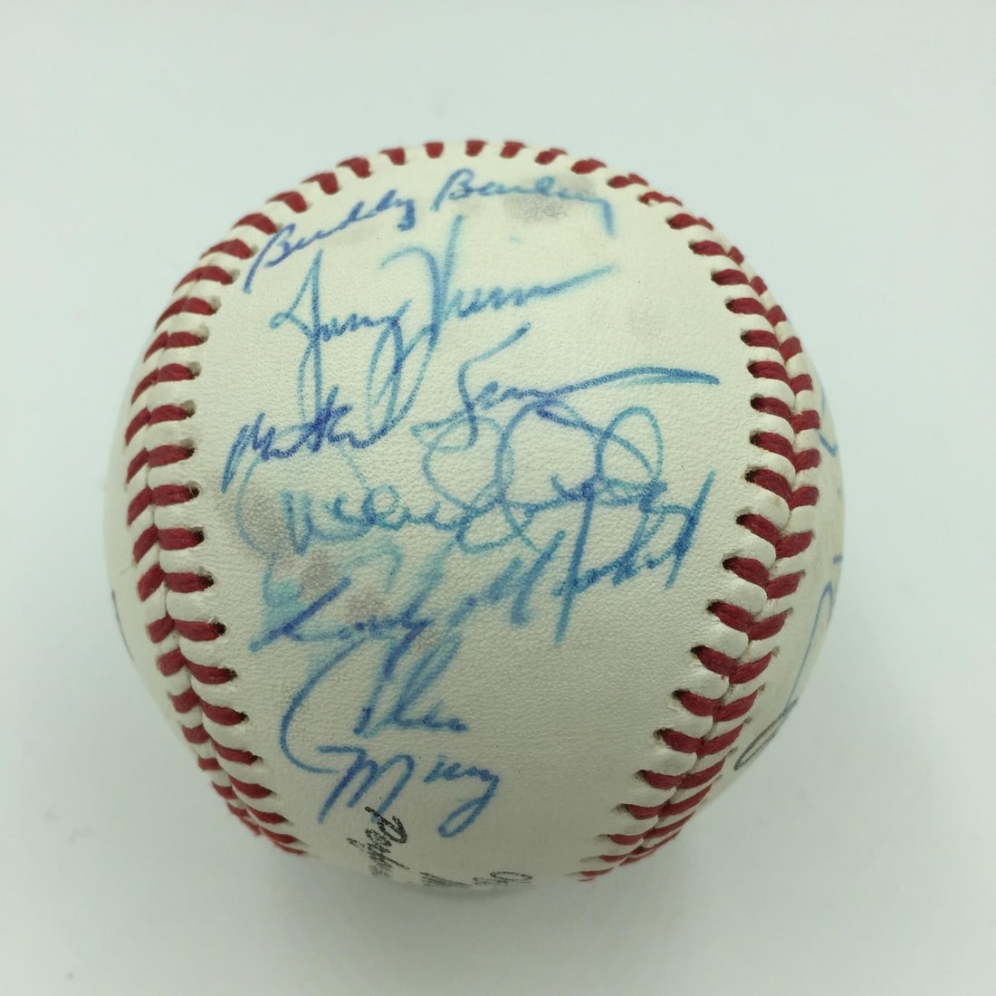 Derek Jeter Rookie Triple-A All Star Game Signed Baseball 22 Signatures JSA: Derek Jeter Rookie Triple-A All Star Game Signed Baseball 22 Signatures JSA This remarkable baseball features the signatures of 22 players from the Triple-A All Star Game team, including the iconic De