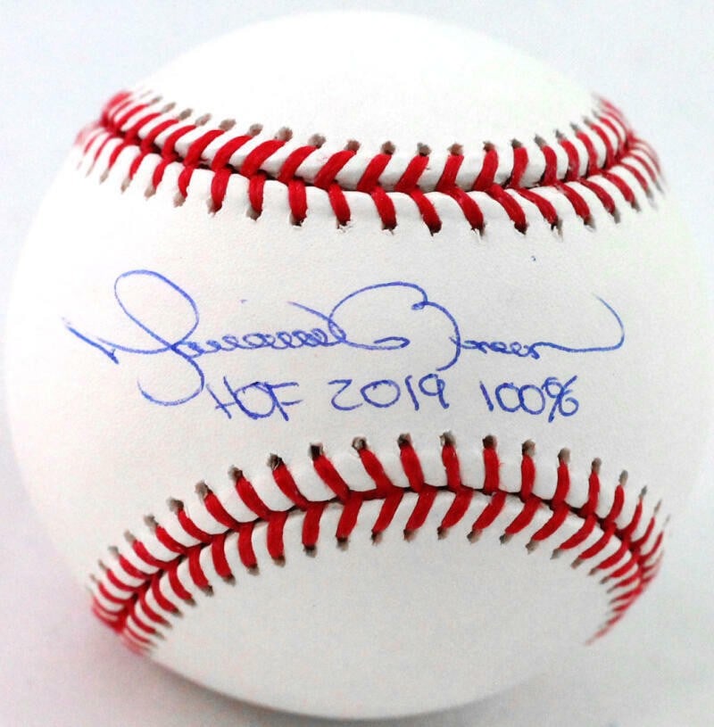 Rawlings OML Baseball Signed by Mariano Rivera with HOF JSA: Rawlings OML Baseball Signed by Mariano Rivera with HOF JSA This is an original Rawlings OML baseball autographed by Mariano Rivera. It includes HOF 100% and JSA authentication as stated in the title.