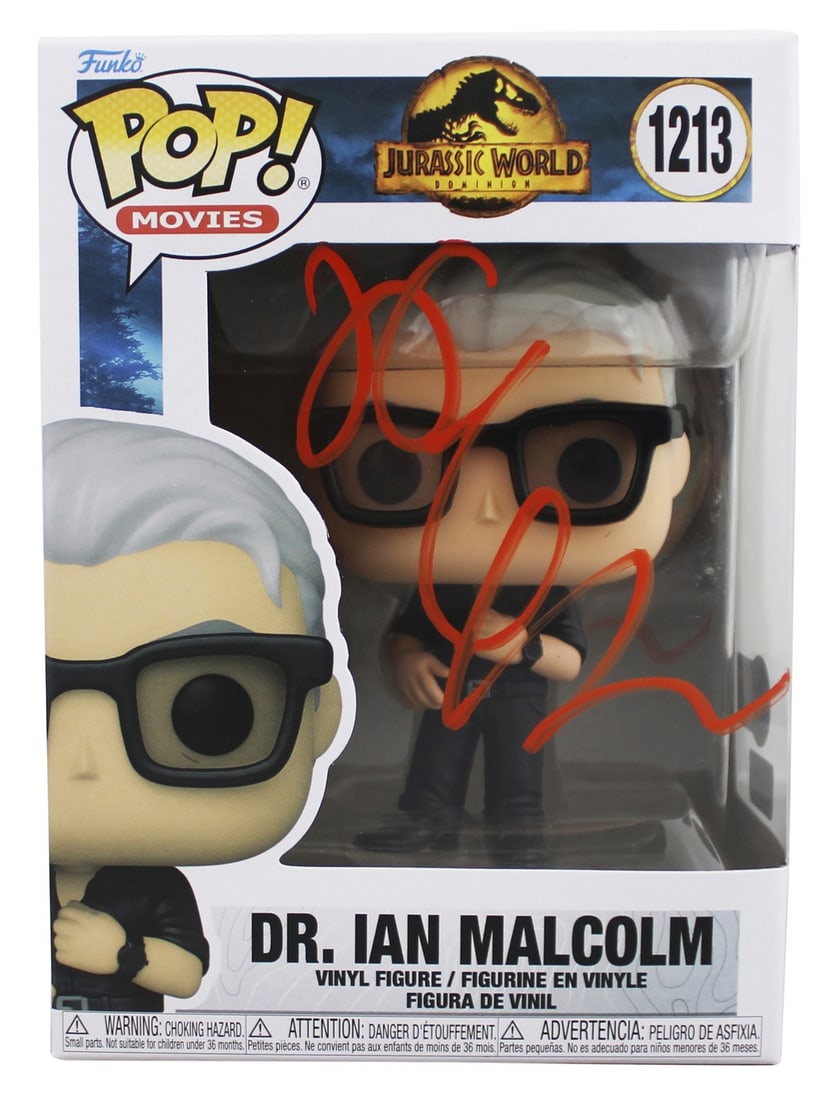 Beckett Autographed Dr Ian Malcolm #1213 Funko Pop Jeff Goldblum (1 of 7)