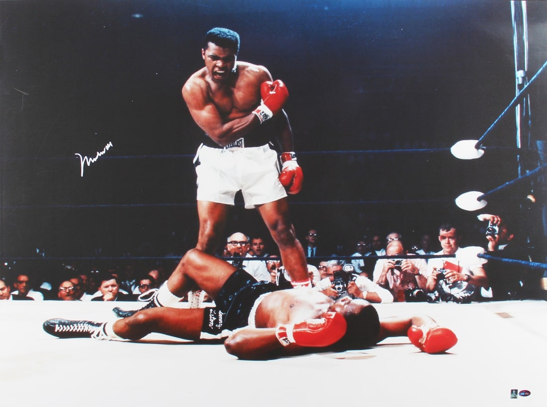 Muhammad Ali signed 24x36 canvas vs Sonny Liston PSA DNA ITP (1 of 5)