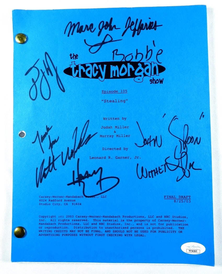 Tracy Morgan Show Script Signed by Cast With JSA Authentication (1 of 5)