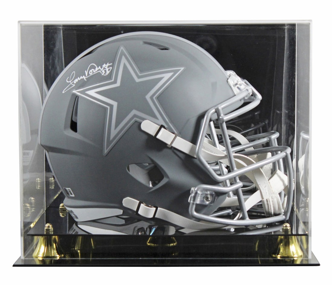 Tony Dorsett Signed Dallas Cowboys Slate Helmet with BAS Authentication (1 of 4)
