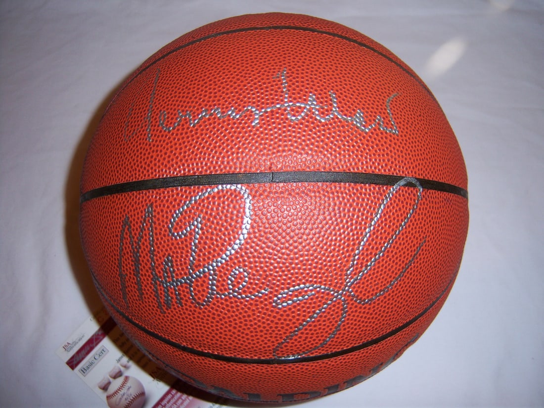 Signed NBA Basketball Magic Johnson Jerry West JSA COA Original (1 of 1)
