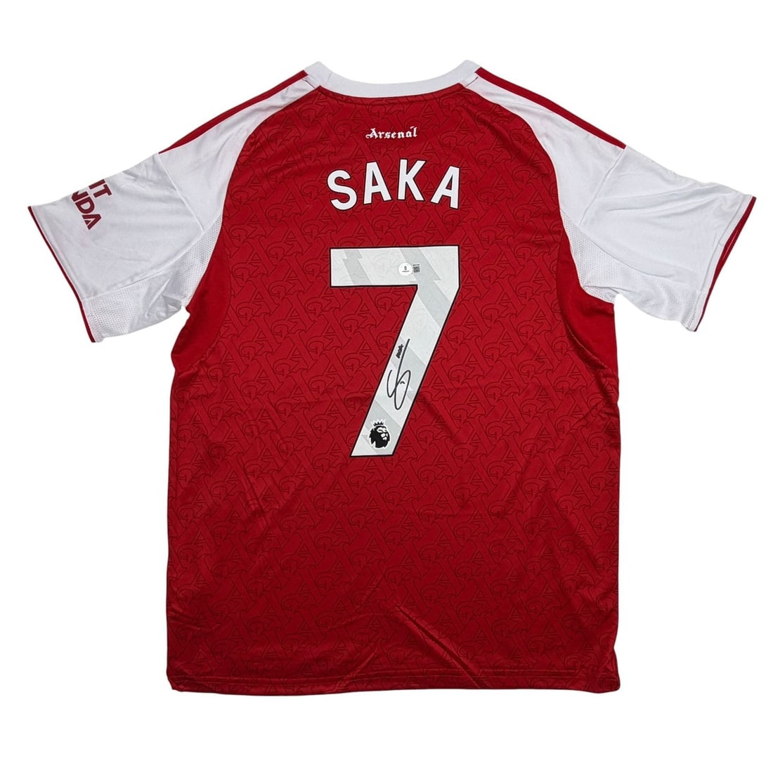 Arsenal Red Soccer Jersey Signed by Buyako Saka Beckett BAS COA (1 of 4)