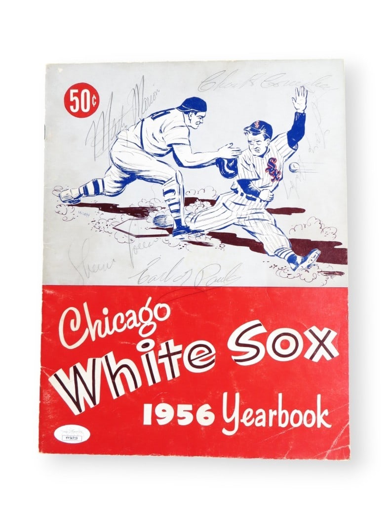 1956 Chicago White Sox Program Signed by Doby Comiskey Lollar JSA Authenticated (1 of 4)