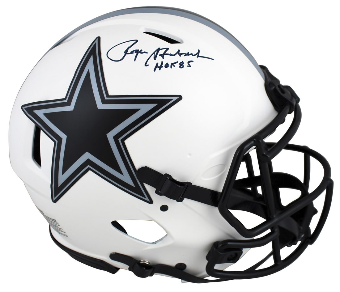 Roger Staubach Signed Dallas Cowboys Lunar Speed Proline Helmet Beckett (1 of 7)