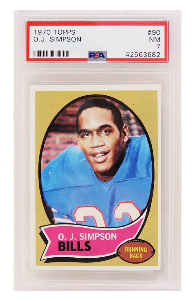 O.J. Simpson 1970 Topps Football RC Card #90 PSA 7 Buffalo Bills (1 of 2)