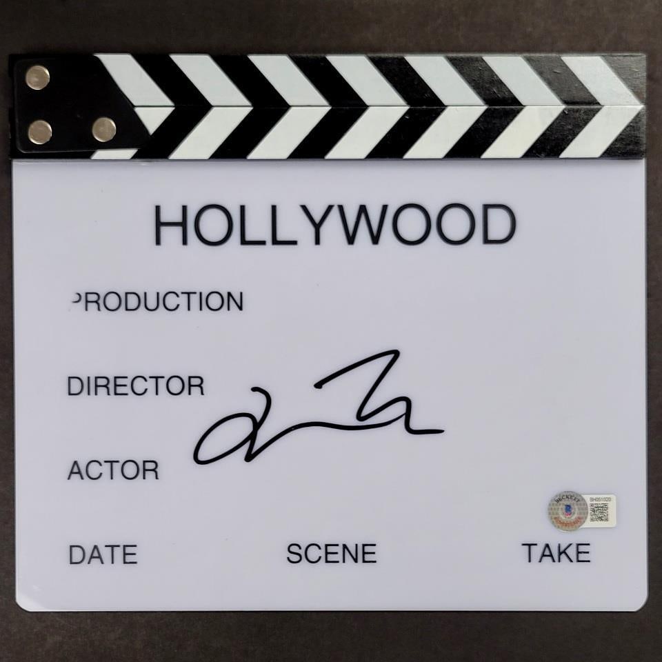 Quentin Tarantino Autographed Movie Clapboard Beckett Certified Kill Bill Collectible: Quentin Tarantino Autographed Movie Clapboard Beckett Certified Kill Bill Collectible This is an original director's movie clap board signed by Quentin Tarantino. The autograph is authenticated by Bec