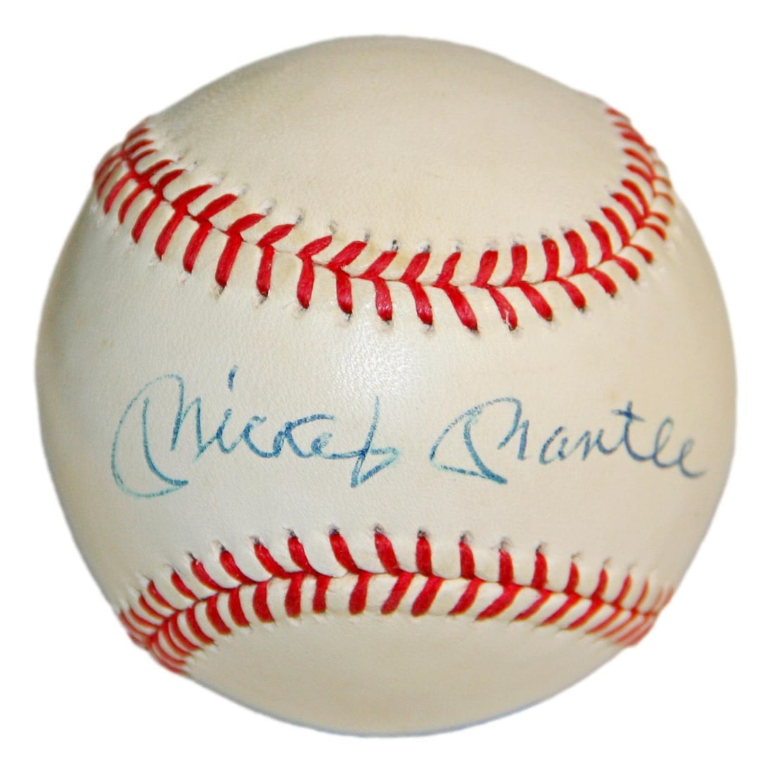 PSA Authenticated Mickey Mantle Signed Baseball With Display Case Yankees: PSA Authenticated Mickey Mantle Signed Baseball With Display Case Yankees This is an original Official American League baseball autographed by legendary New York Yankees player Mickey Mantle. The ball
