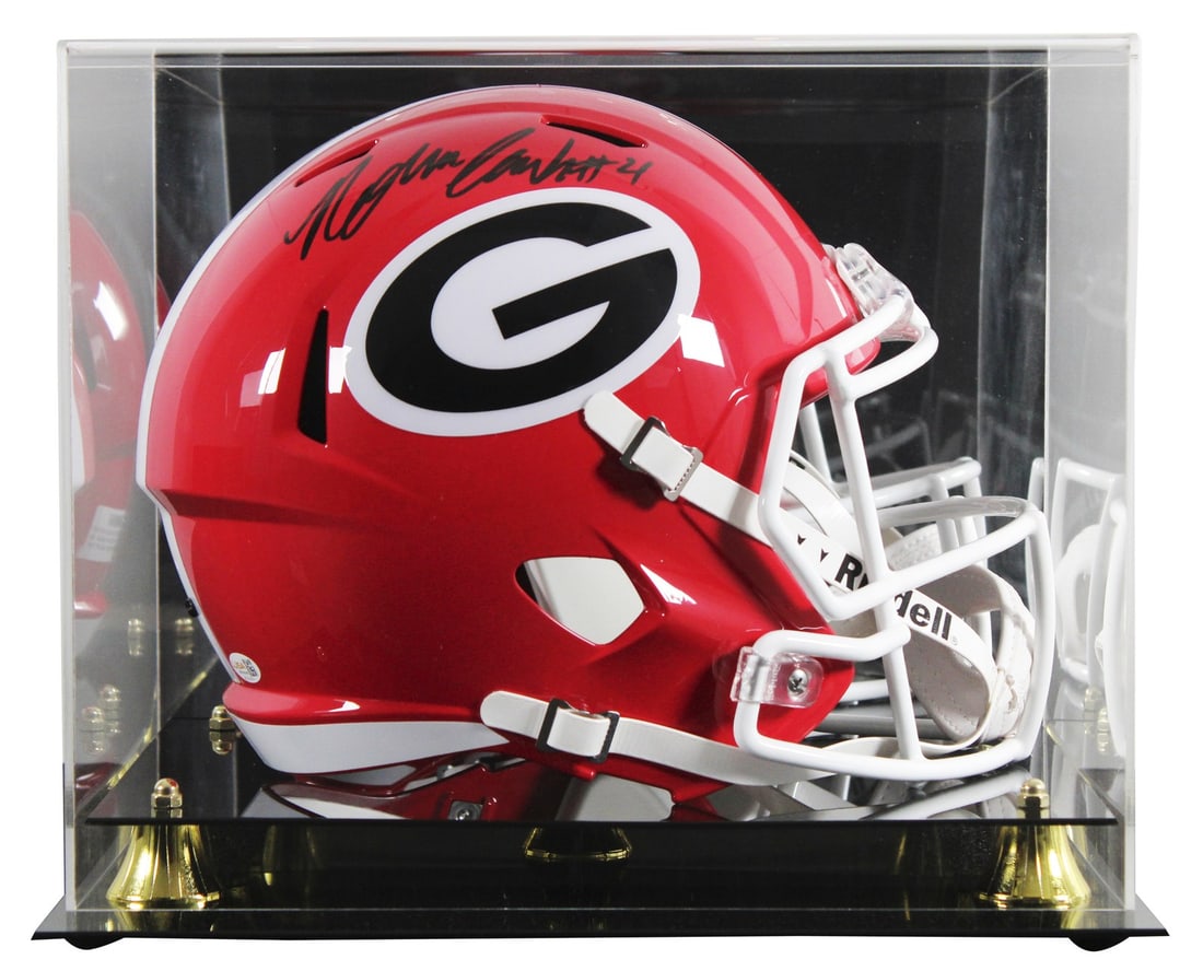 Riddell Speed Replica Helmet signed by Nolan Smith with display case JSA: Riddell Speed Replica Helmet signed by Nolan Smith with display case JSA Autographed full-size Speed replica football helmet signed by Nolan Smith of the Georgia Bulldogs. This pre-owned item includes
