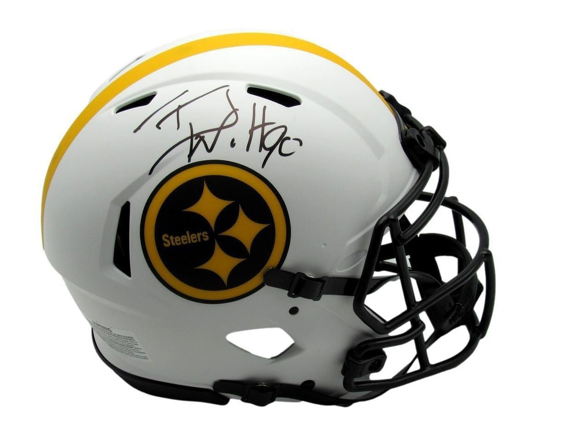 T.J. Watt Autographed Lunar Eclipse Helmet Pittsburgh Steelers JSA Certified (1 of 5)