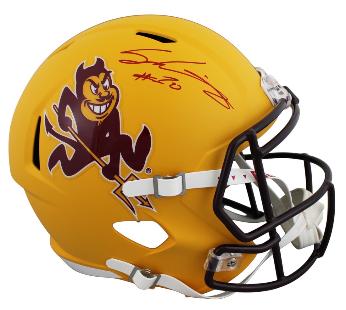 Sam Leavitt Autographed Arizona State Sparky Full Size Speed Helmet BAS Witnessed (1 of 4)