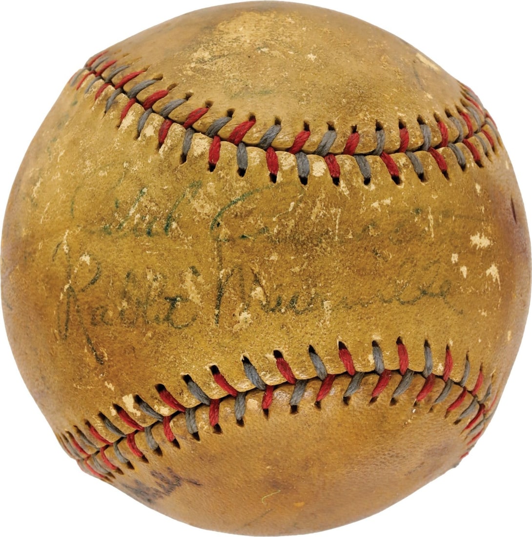 PSA authenticated 1930s Boston Braves baseball signed by 11 including Rabbit Maranville: PSA authenticated 1930s Boston Braves baseball signed by 11 including Rabbit Maranville This is an original 1930 Boston Braves team-signed baseball, featuring the signature of Rabbit Maranville on the