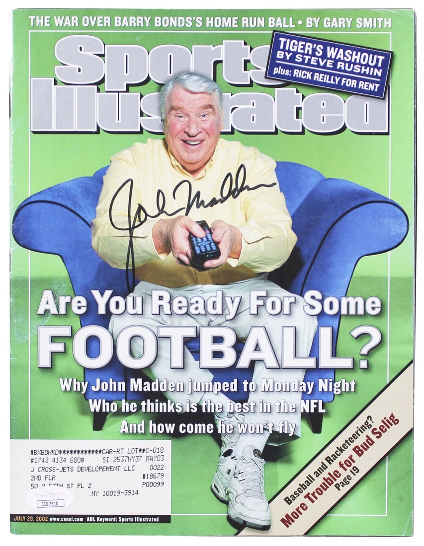 JSA Authenticated 2002 Sports Illustrated Signed by John Madden Raiders (1 of 4)