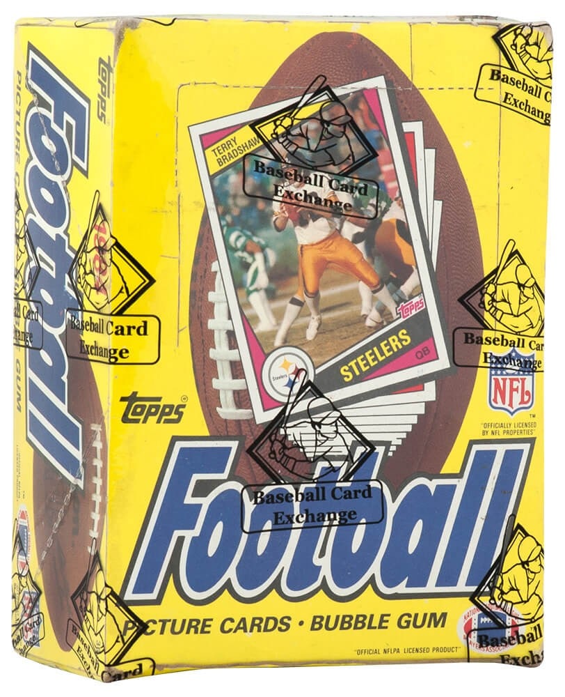 1984 Topps NFL Unopened Wax Box BBCE Sealed 36 Packs: 1984 Topps NFL Unopened Wax Box BBCE Sealed 36 Packs This offering features a sealed and unopened 1984 Topps Football Wax Box, expertly wrapped by BBCE to guarantee the integrity of its contents. This