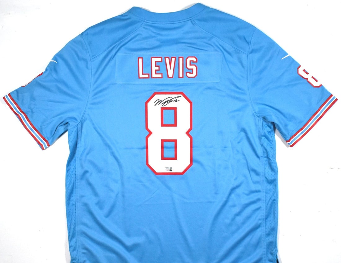 Will Levis Tennessee Titans signed Nike light blue game jersey: Will Levis Tennessee Titans signed Nike light blue game jersey This pre-owned Nike Light Blue Game Jersey features the authentic signature of Will Levis. Representing the Tennessee Titans, this origin