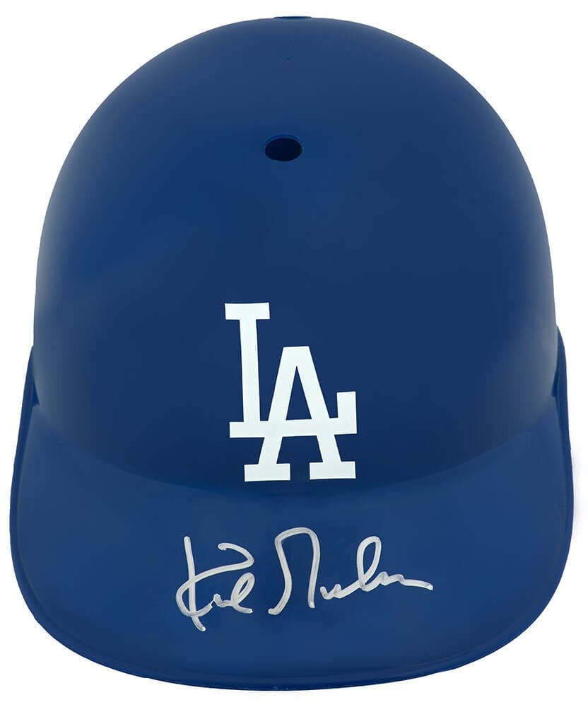 Signed Dodgers souvenir replica batting helmet by Kirk Gibson (1 of 1)