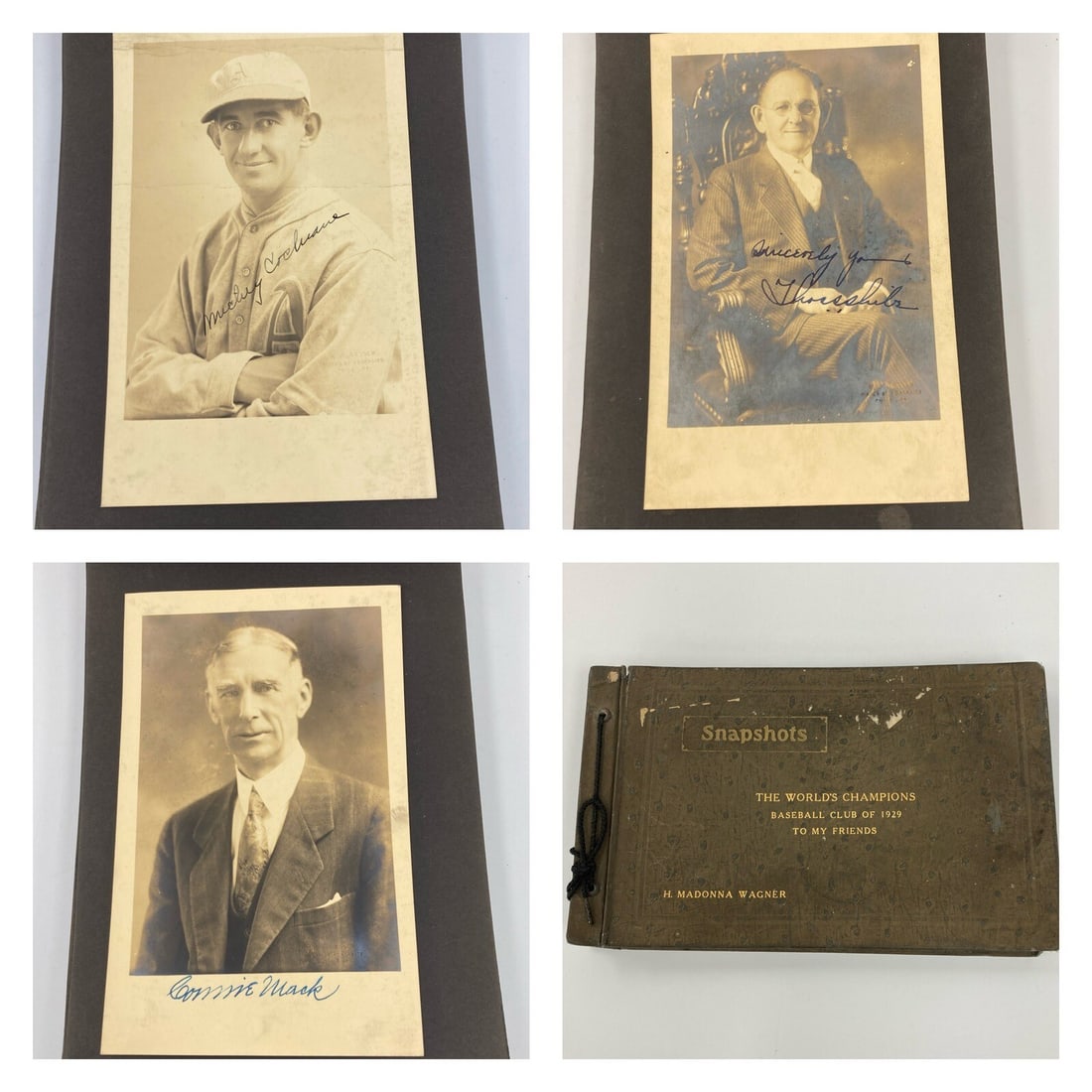 1929 Philadelphia Athletics Team Signed Photo Album Jimmie Foxx PSA COA: 1929 Philadelphia Athletics Team Signed Photo Album Jimmie Foxx PSA COA Celebrate the legacy of the 1929 Philadelphia Athletics World Series Champions with this historic team-signed album, originally 