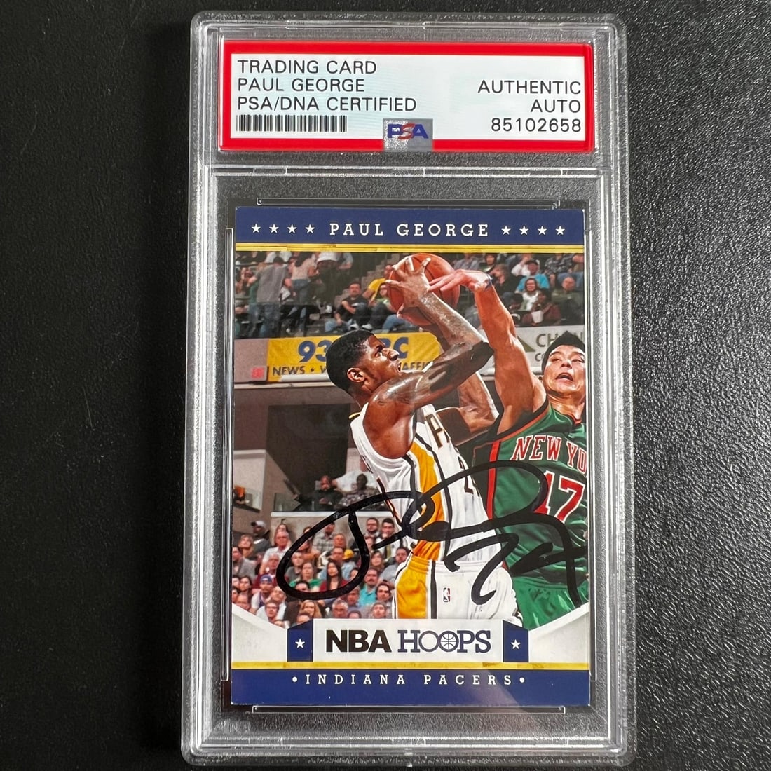 PSA Slabbed Paul George Autographed 2012-13 NBA Hoops Card #95 (1 of 2)