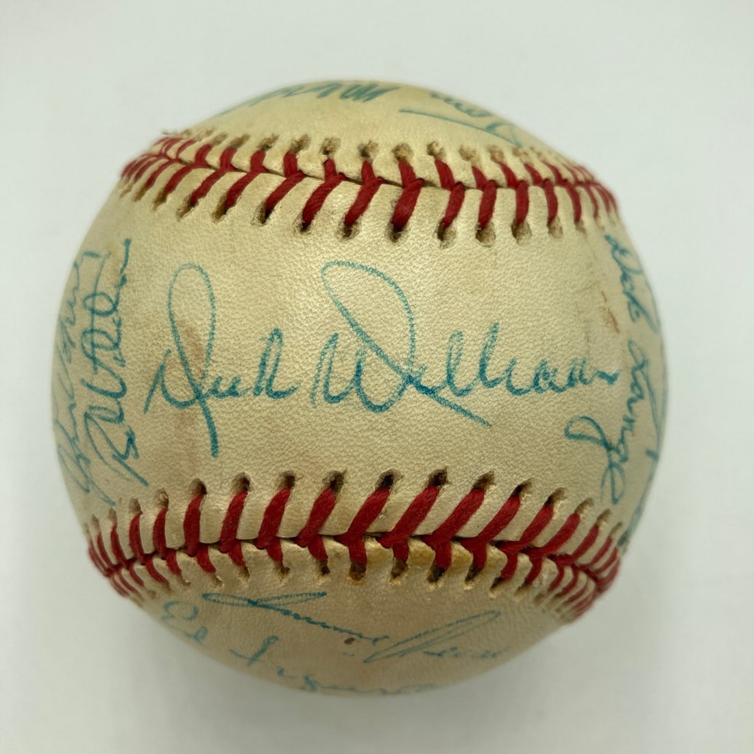 1974 California Angels Team Ball Signed by Nolan Ryan Beckett Authenticated (1 of 12)