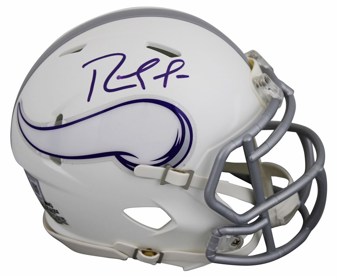 Randy Moss Autographed Vikings Alternate Speed Mini Helmet BAS Witnessed (1 of 2)
