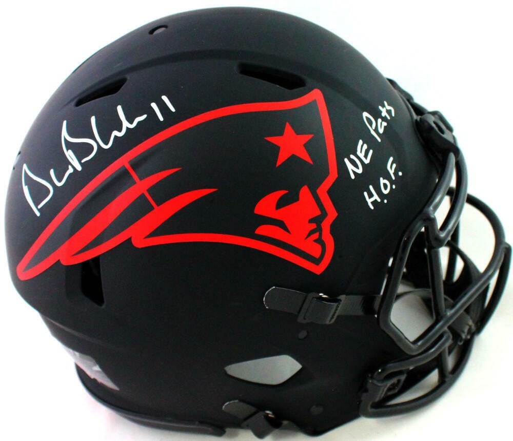 Beckett authenticated Drew Bledsoe Patriots Eclipse Speed full size helmet (1 of 6)