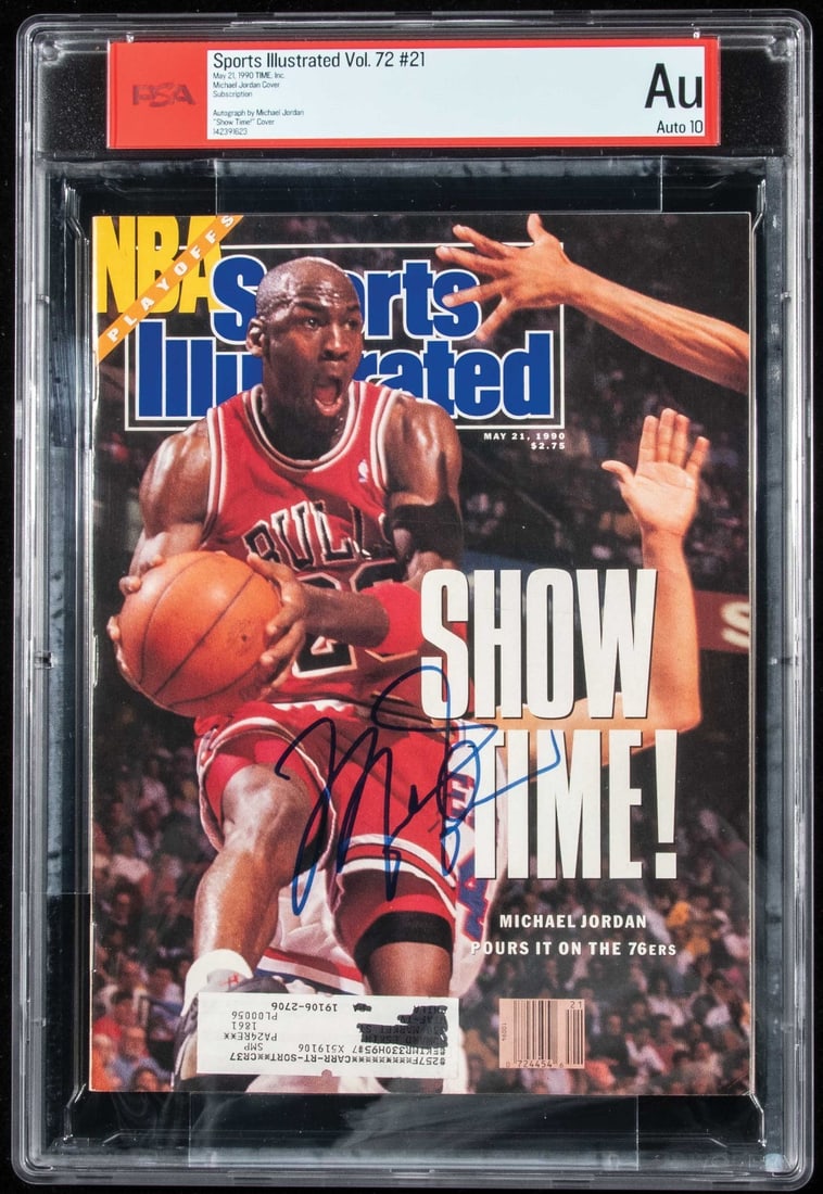 PSA 10 Michael Jordan Autographed 1990 Sports Illustrated Magazine (1 of 7)