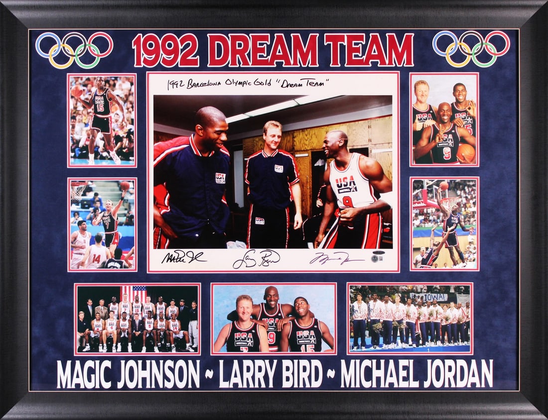 Framed 16x20 Photo Signed by Jordan Bird and Magic Johnson Beckett (1 of 3)