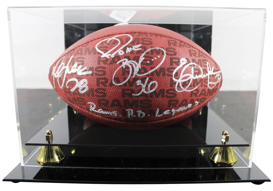 Beckett Authenticated Rams Legends Signed Duke Football Display Case (1 of 5)