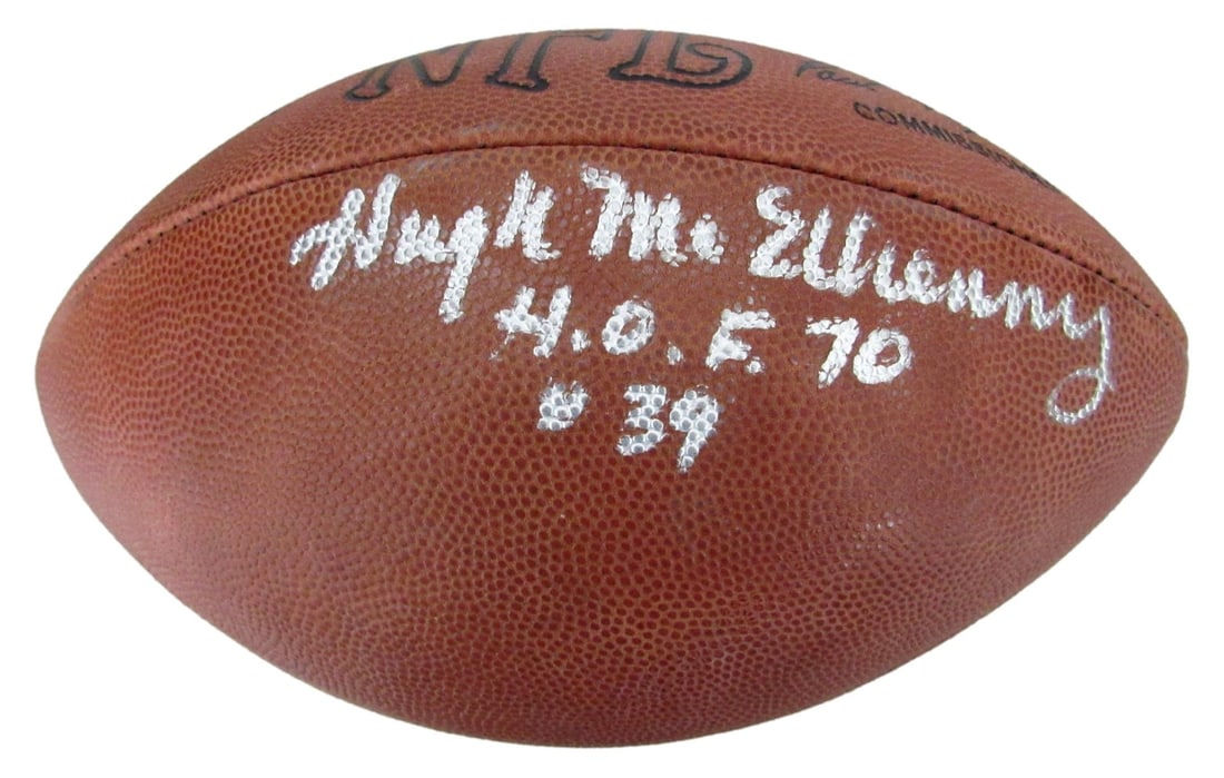 Wilson NFL Football signed by Hugh McElhenny with HOF inscription JSA certified (1 of 3)