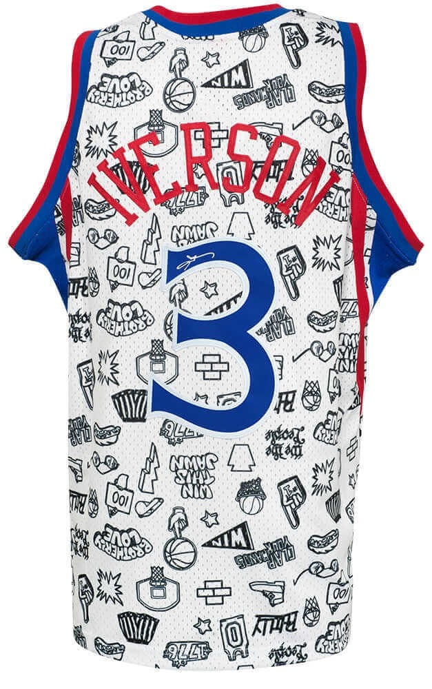 Allen Iverson autographed Philadelphia 76ers Mitchell and Ness swingman jersey COA (1 of 2)