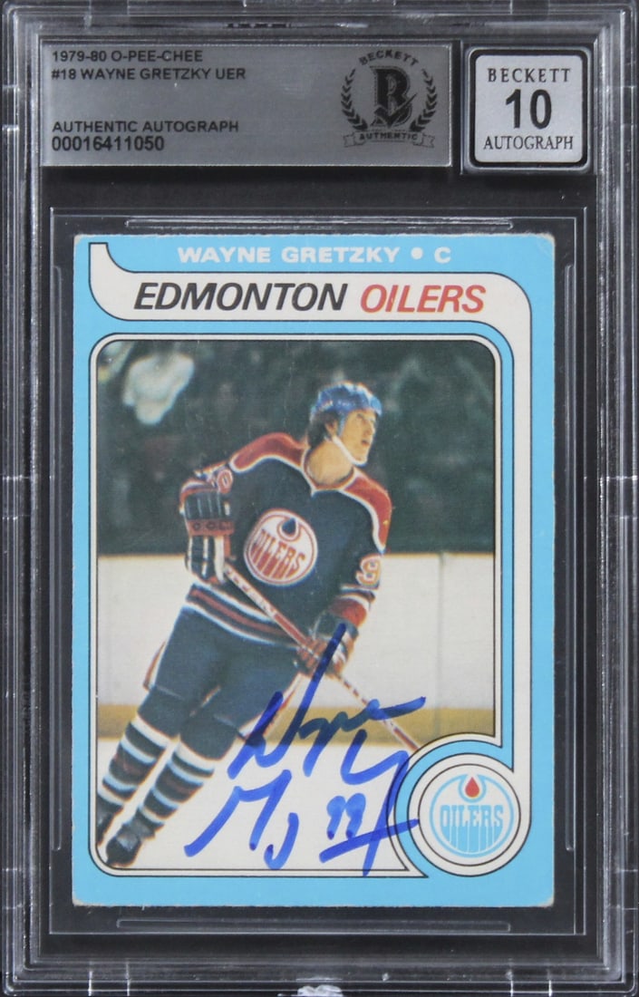 Wayne Gretzky Autographed 1979 O-Pee-Chee Rookie Card Beckett 10 Slabbed (1 of 2)