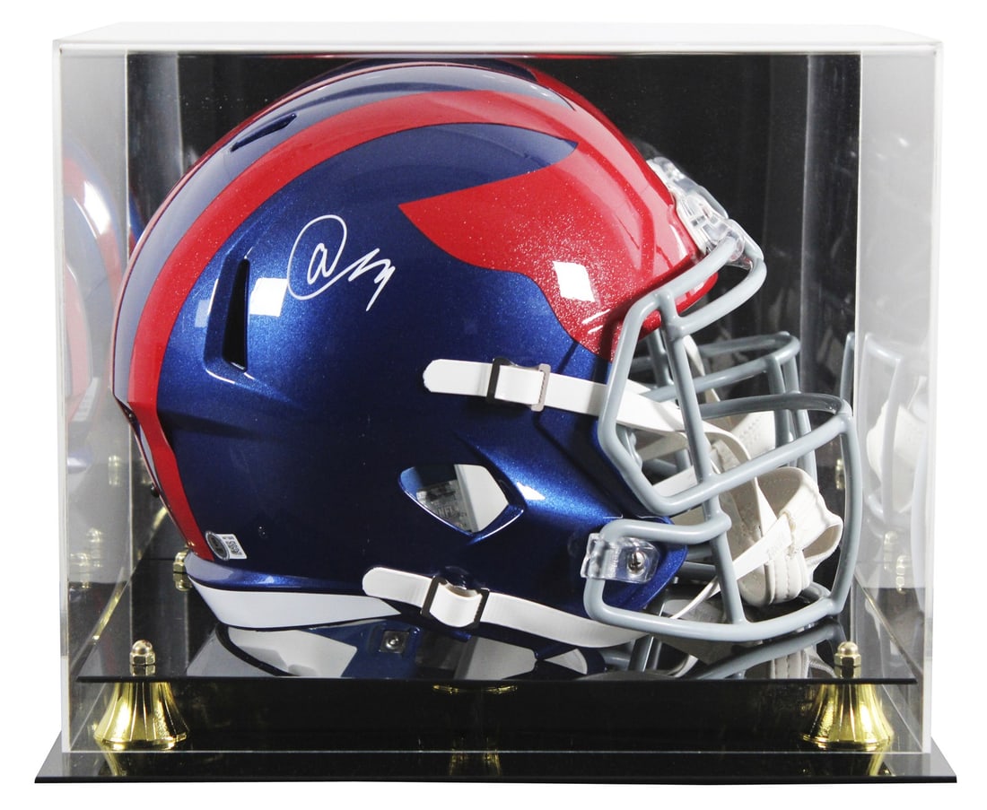 Abdul Carter autographed Giants 2024 alternate full size helmet with display case: Abdul Carter autographed Giants 2024 alternate full size helmet with display case This is a personally signed 2024 on-field alternate Riddell full size Speed replica helmet by Abdul Carter of the New 