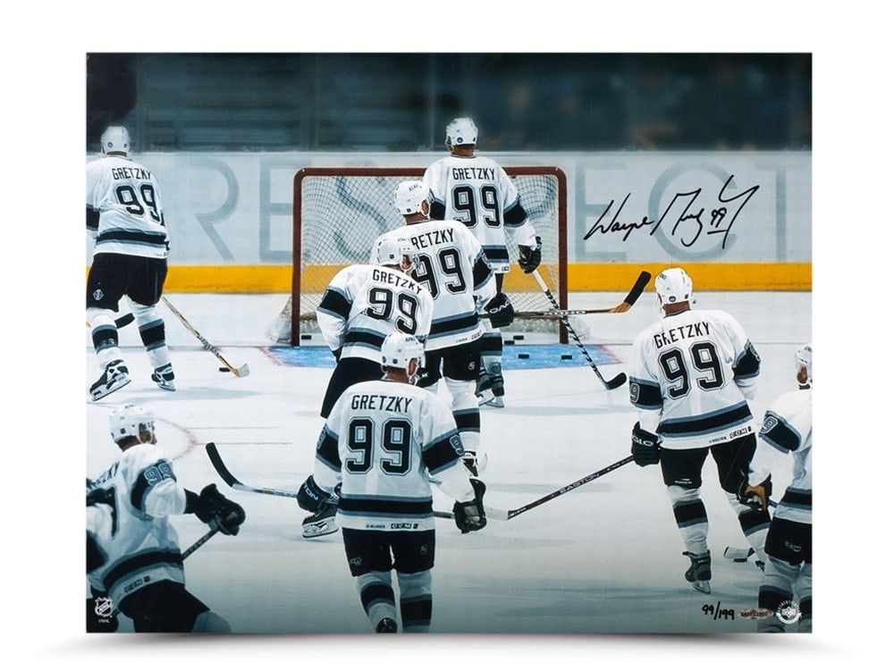 Wayne Gretzky Los Angeles Kings Signed 16X20 Photo Limited Edition random out of #/199: Wayne Gretzky Los Angeles Kings Signed 16X20 Photo Limited Edition random out of #/199 Celebrate the legacy of Wayne Gretzky with this autographed 16X20 photo, paying tribute to his time with the Los 
