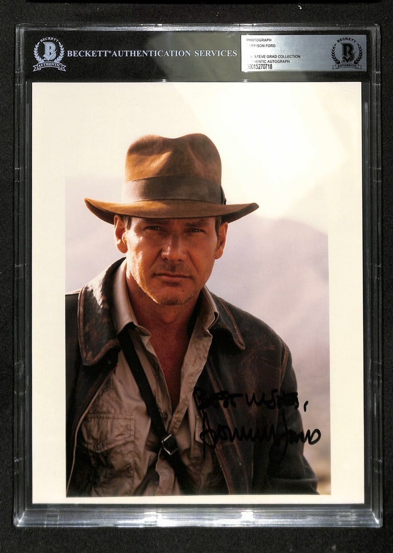 Beckett Authenticated Harrison Ford Indiana Jones Signed 8x10 Photo (1 of 1)