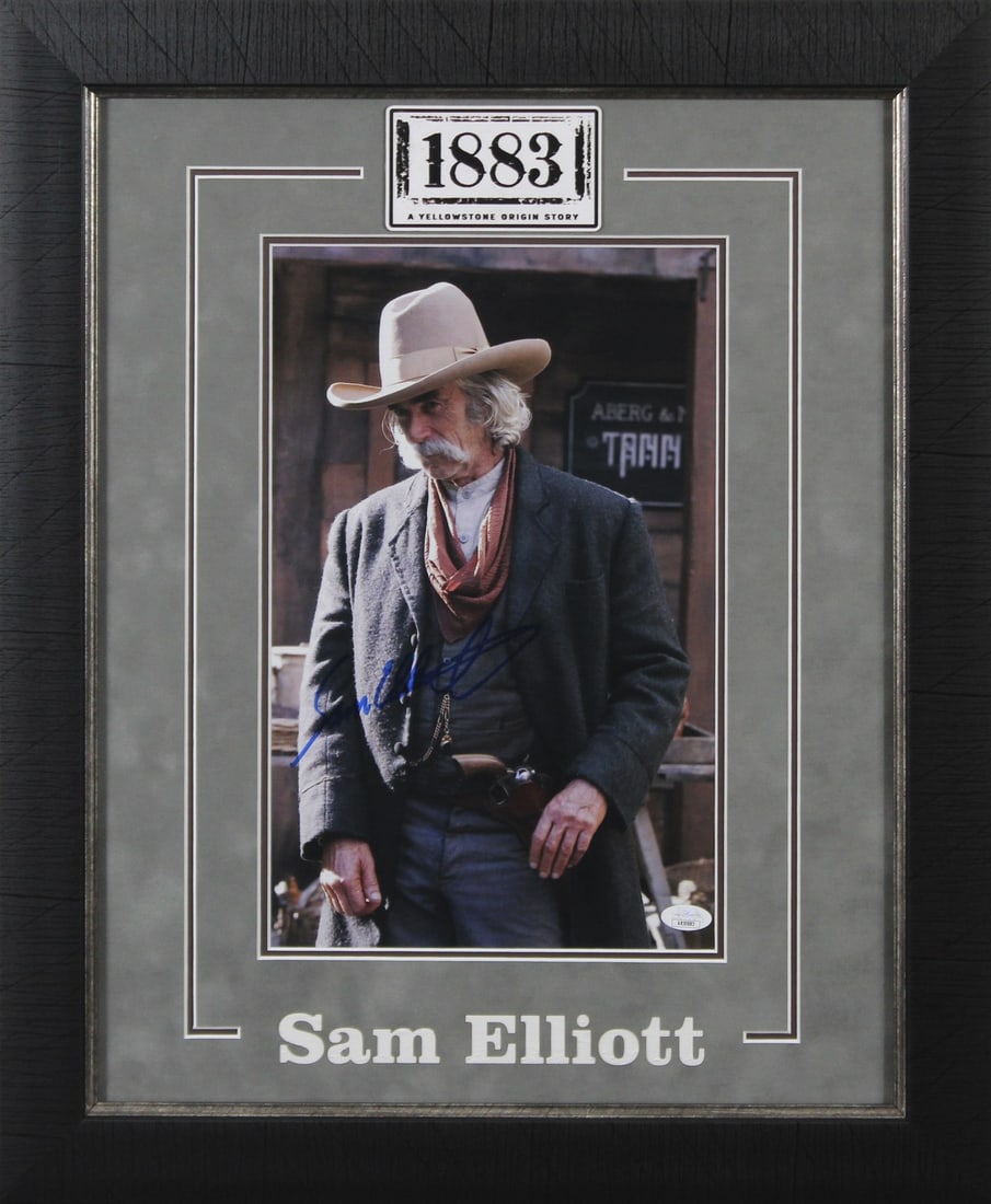 Framed 11x14 Photo Signed by Sam Elliott from 1883 with JSA Authentication: Framed 11x14 Photo Signed by Sam Elliott from 1883 with JSA Authentication This is an 11x14-inch framed photograph personally signed by Sam Elliott from the series 1883. The autograph is authenticated