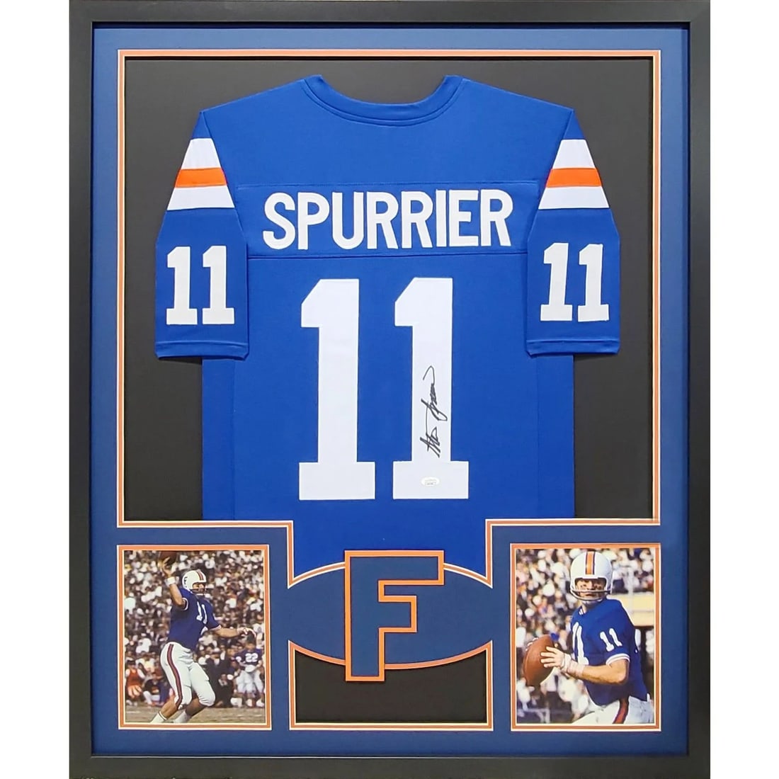 Steve Spurrier Autographed Framed Jersey JSA Florida Gators (1 of 2)