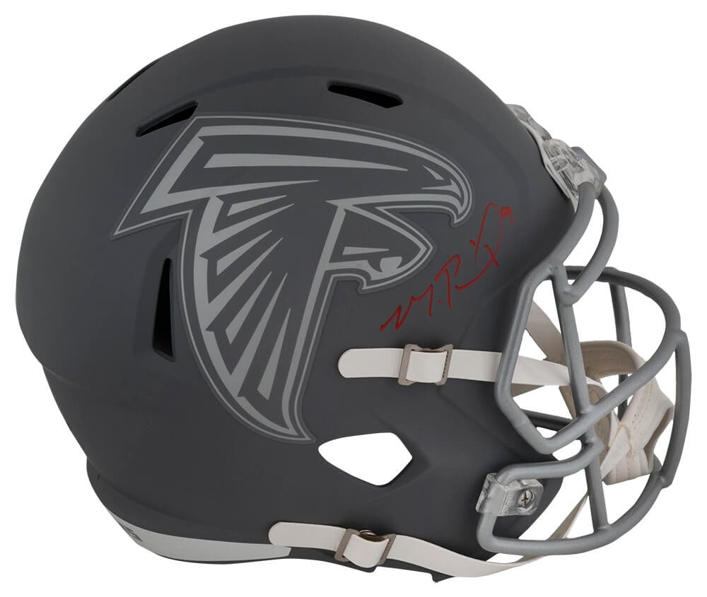 Michael Penix Jr Signed Atlanta Falcons Riddell Full Size Helmet COA: Michael Penix Jr Signed Atlanta Falcons Riddell Full Size Helmet COA This is a full-size replica helmet from Riddell, featuring the signature of Michael Penix Jr., the talented quarterback of the Atla
