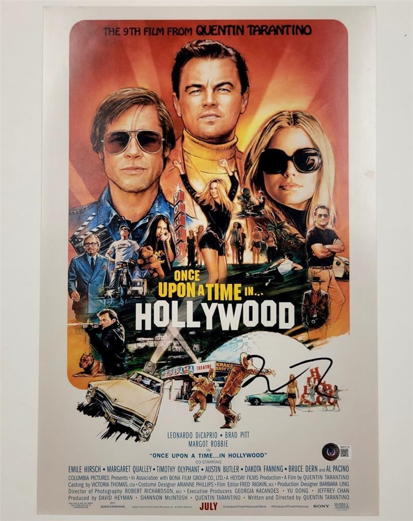 Quentin Tarantino Signed Once Upon A Time 12x18 Movie Poster Beckett Authenticated: Quentin Tarantino Signed Once Upon A Time 12x18 Movie Poster Beckett Authenticated This original 12x18 movie poster photograph features a striking image from the acclaimed film 'Once Upon A Time in Ho