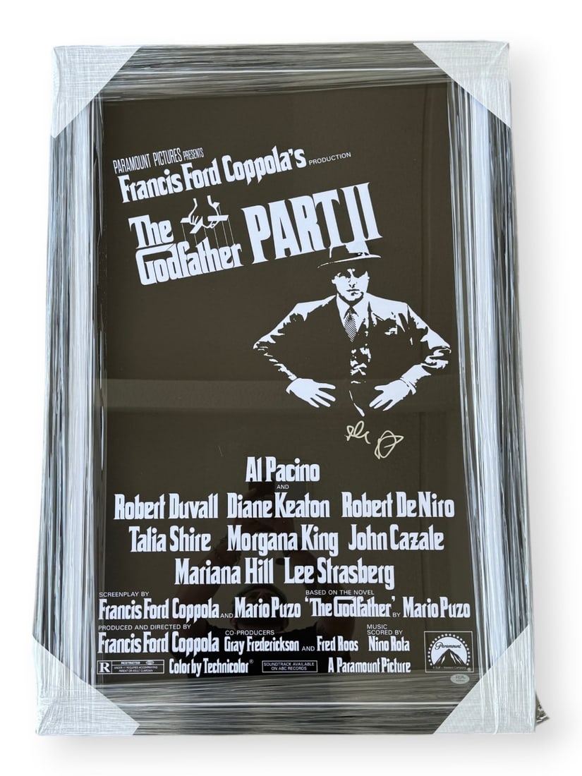 Framed Godfather Part II poster signed by Al Pacino PSA authenticated (1 of 3)