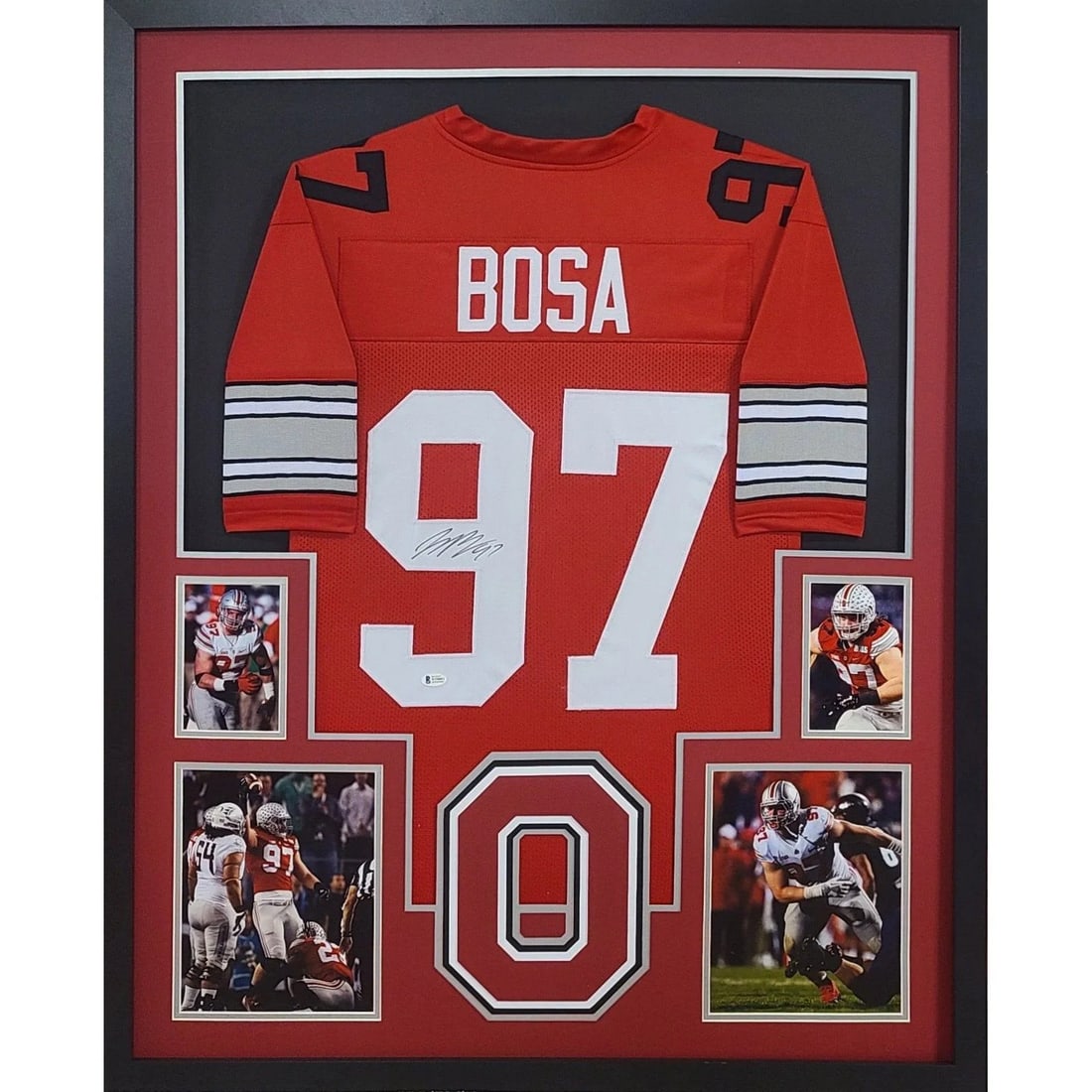 Joey Bosa Signed Framed Jersey Beckett Authenticated Ohio State Chargers (1 of 3)